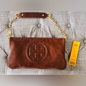 MARKDOWN SALE! Tory Burch Bombe Reva Clutch/Shoulder Bag in Calf Leather